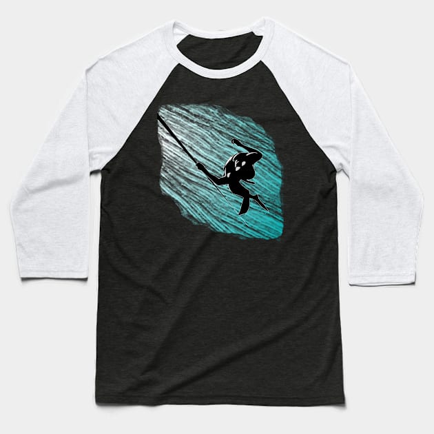 Diver silhouette deep sea diving gift Baseball T-Shirt by RRDESIGN